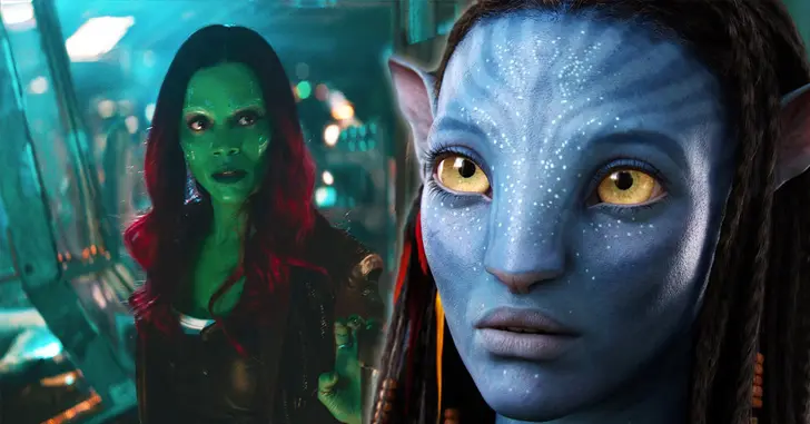 Zoe Saldana a Gamora é a primeira mulher a estrelar 3 filmes que