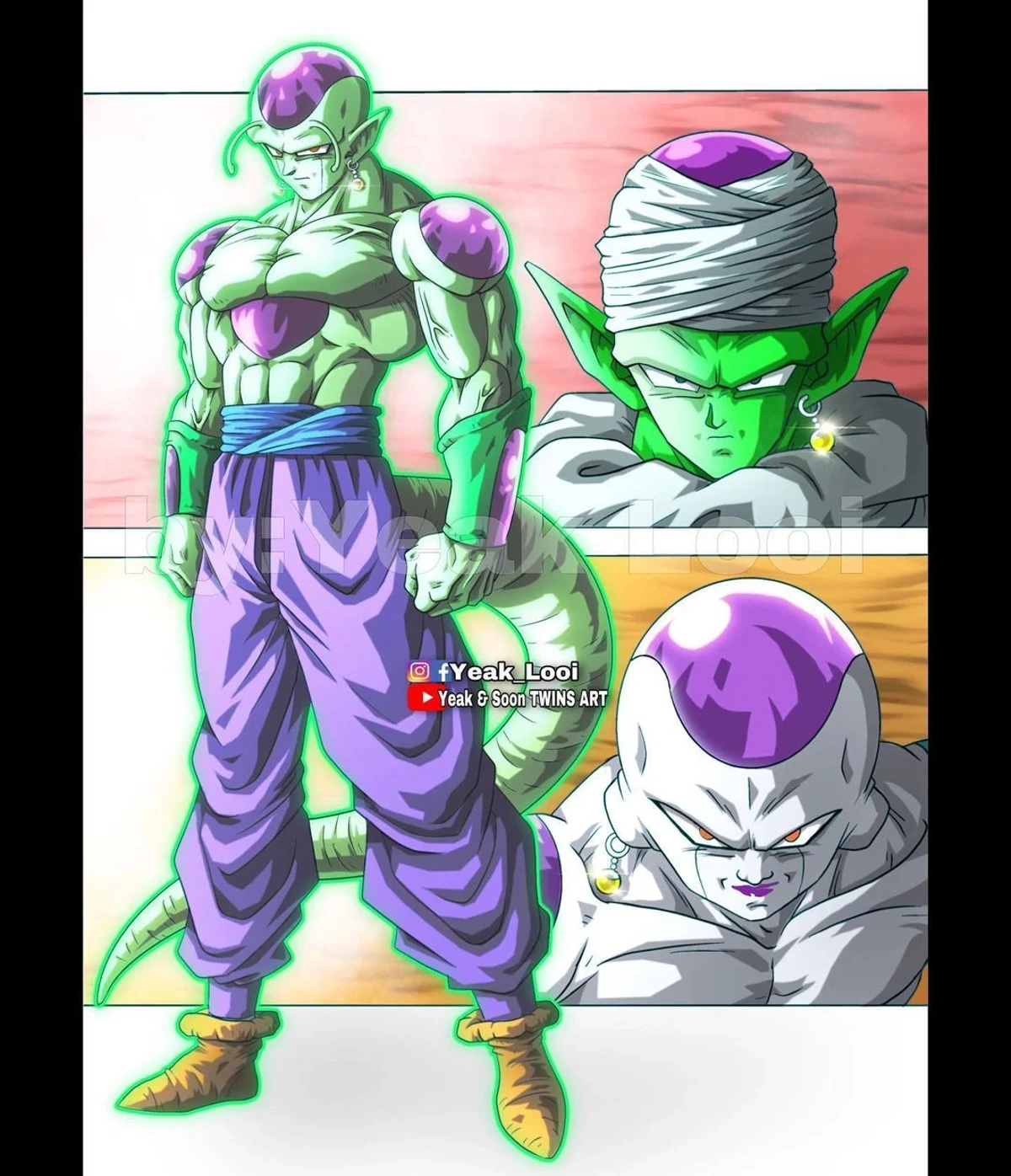 Piccolo e Freeza viram um só em fusão criada por artista fã de Dragon Ball