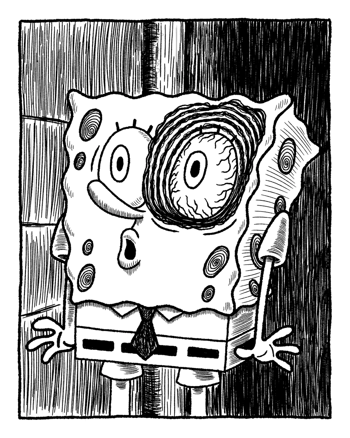 Bob Esponja ganha visual assustador em arte oficial inspirada na obra de  Junji Ito