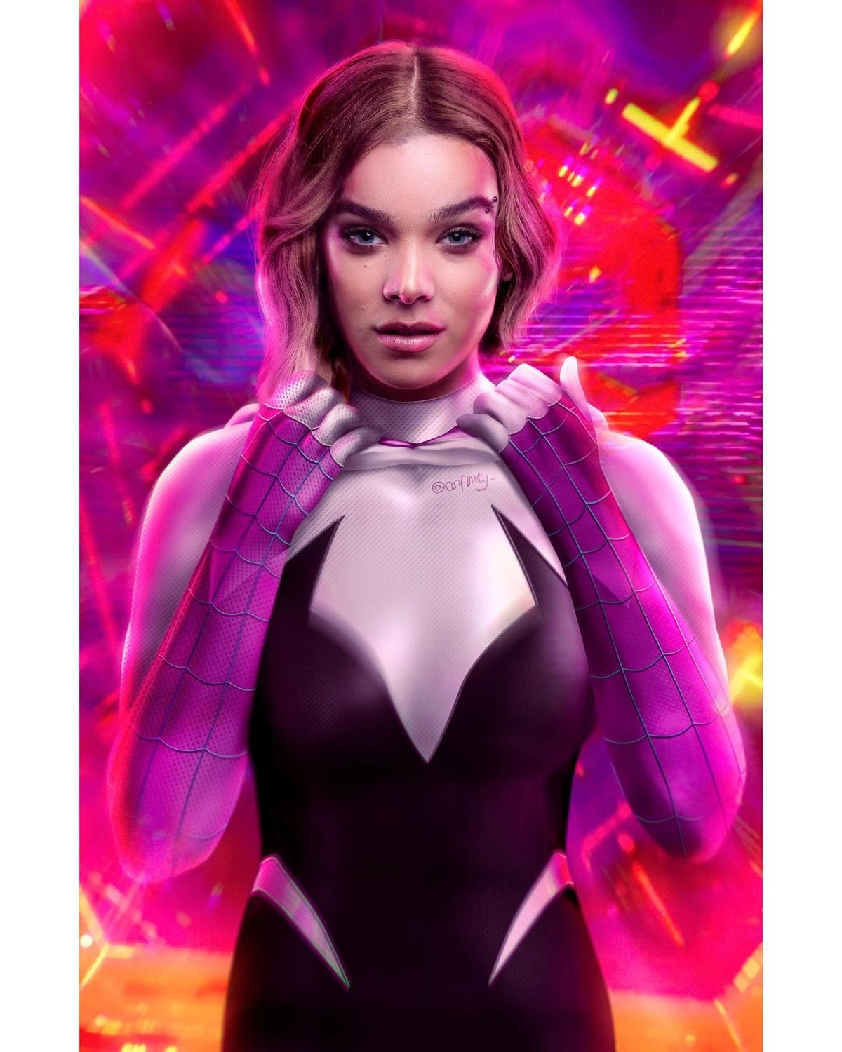 Hailee Steinfeld vira a Spider-Gwen de Homem-Aranha: Através do Aranhaverso  em arte incrível, veja