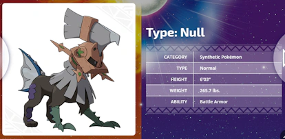 Type: Null (Normal)  Pokemon lua, Sun pokemon, Novos pokemons