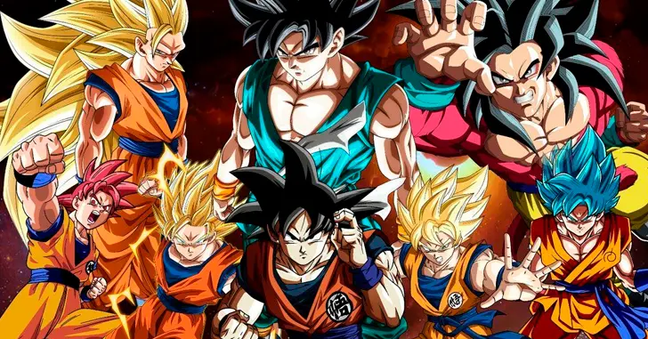 Todas as transformações de Goku