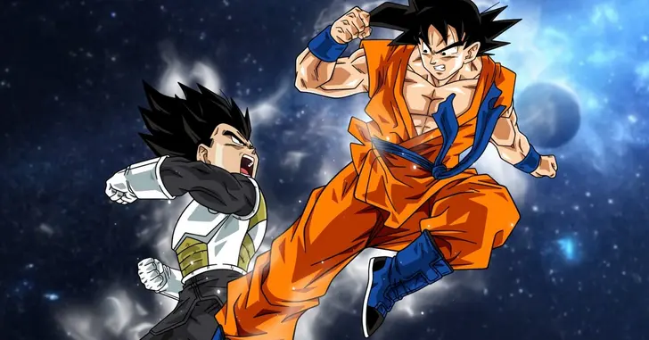 D. Ball Limit-F - Goku e Vegeta com as clássicas armaduras