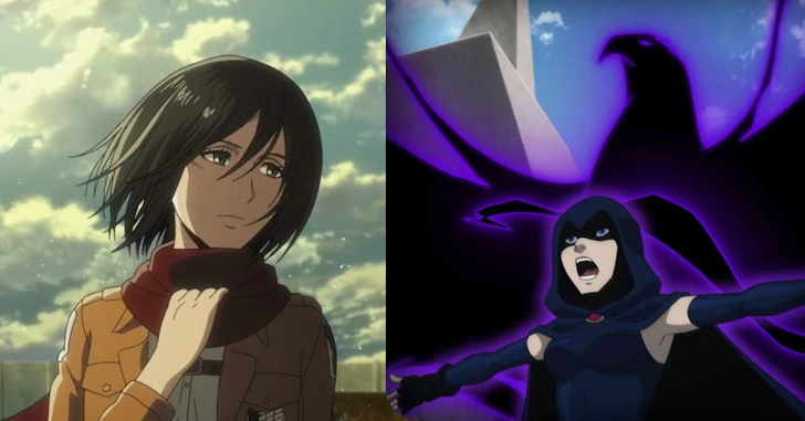 Artista faz crossover de Attack on Titan e Jovens Titãs transformando  Mikasa na Ravena