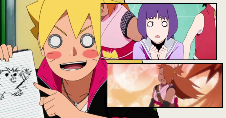 Boruto vendo a Hinata ficar vermelha pelo Naruto e ele não perceber que era  porque ela
