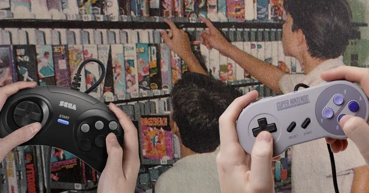 imagem nitendo e megadrive controles