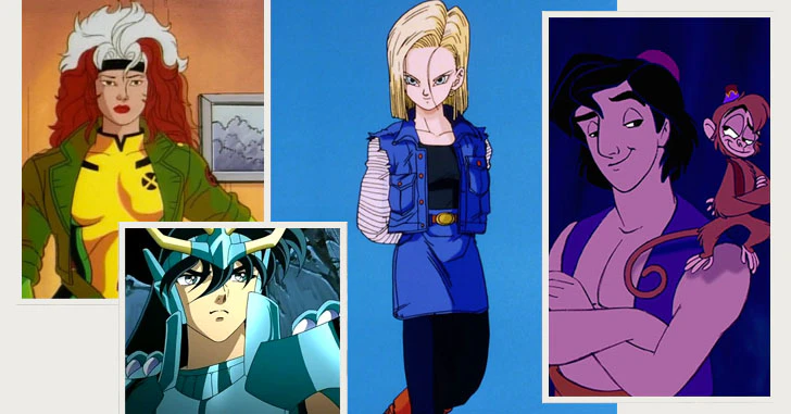 15 personagens de desenhos nos anos 90 x hoje em dia