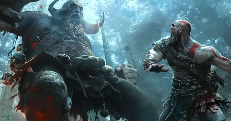 The Enemy - God of War: Thor está pronto para a luta em arte
