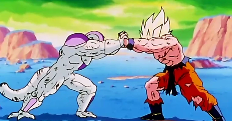 Goku lutando contra Majin Boo e vilões assistindo no inferno, O melhor é  os vilões assistindo no final 😂😂, By IGN Brasil