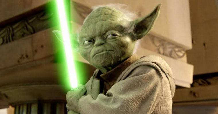 How badass is Yoda with a lightsaber?