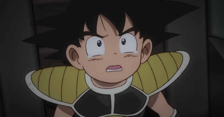 Goku criança forte guerreiro nasceu no planeta vegeta