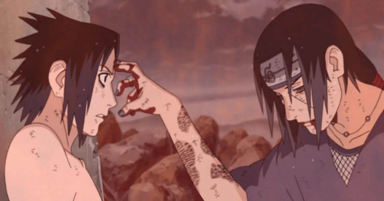 Sasuke querendo brincar com Itachi