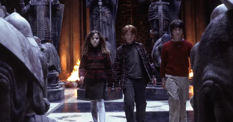 Harry,Rony e Hermione no Jogo de Xadrez - Harry Potter e a Pedra Filosofal  - Dublado 