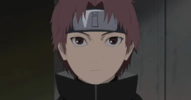 Esboço completo do rosto do personagem Sasori - Naruto