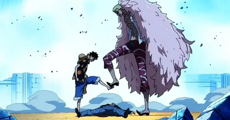 Luffy e Kaido partem o céu