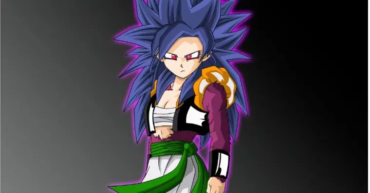 Arte imagina fusão de Gogeta e Vegetto no nível SSJ4