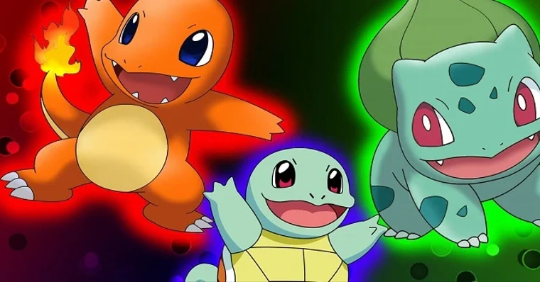 Pokémons iniciais Bulbasaur, Charmander e Squirtle | Pixel Art