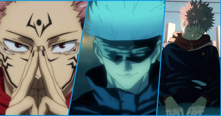 Quatro rostos de emoções de anime