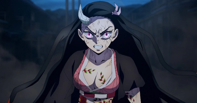 Por que o cabelo de Nezuko mudou de cor em Demon Slayer?