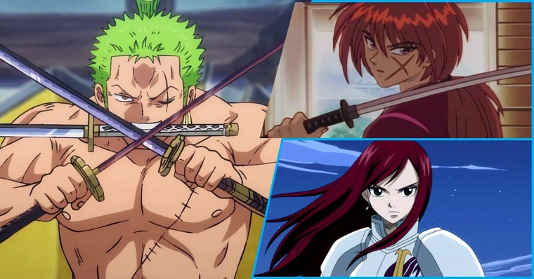 5 ANIMES FODAS DE ESPADAS OU COM ESPADACHIM ! 